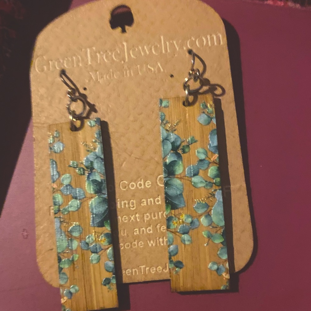 Intricately Designed Rectangular Earrings